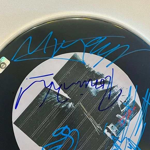 Sticky Fingers Drumhead signed by The Rolling Stones, COA Vinyl Records